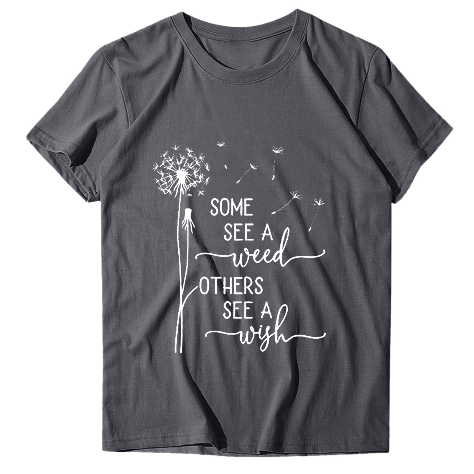 thumbnail image 5 of Camiseta informal de manga corta con estampado de letras para mujer: cuello redondo, top de poliéster, versátil para combinar con leggings o vaqueros, disponible en varias tallas., 5 of 8